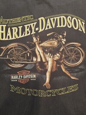 Harley-Davidson Pinup Girl Shirt 5XL Black Biker Motorcycle Wausau WI
